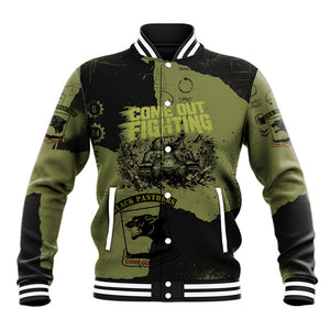 761st Tank Battalion Original Black Panthers Baseball Jacket Come Out Fighting - Sherman Tank Military - Distressed Scratch