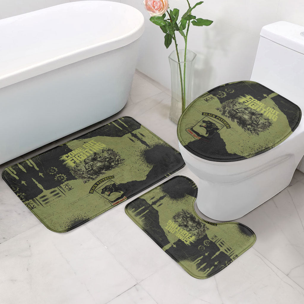 761st Tank Battalion Original Black Panthers Bathroom Set Come Out Fighting - Sherman Tank Military - Distressed Scratch