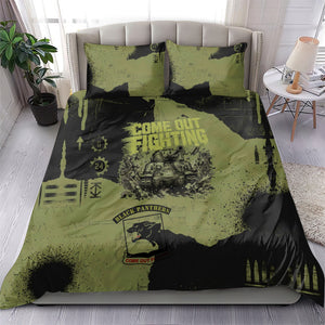 761st Tank Battalion Original Black Panthers Bedding Set Come Out Fighting - Sherman Tank Military - Distressed Scratch