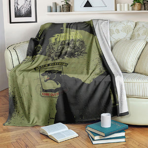 761st Tank Battalion Original Black Panthers Blanket Come Out Fighting - Sherman Tank Military - Distressed Scratch