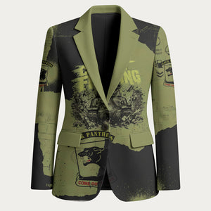 761st Tank Battalion Original Black Panthers Blazer Come Out Fighting - Sherman Tank Military - Distressed Scratch