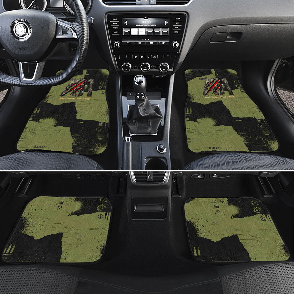 761st Tank Battalion Original Black Panthers Car Mats Come Out Fighting - Sherman Tank Military - Distressed Scratch