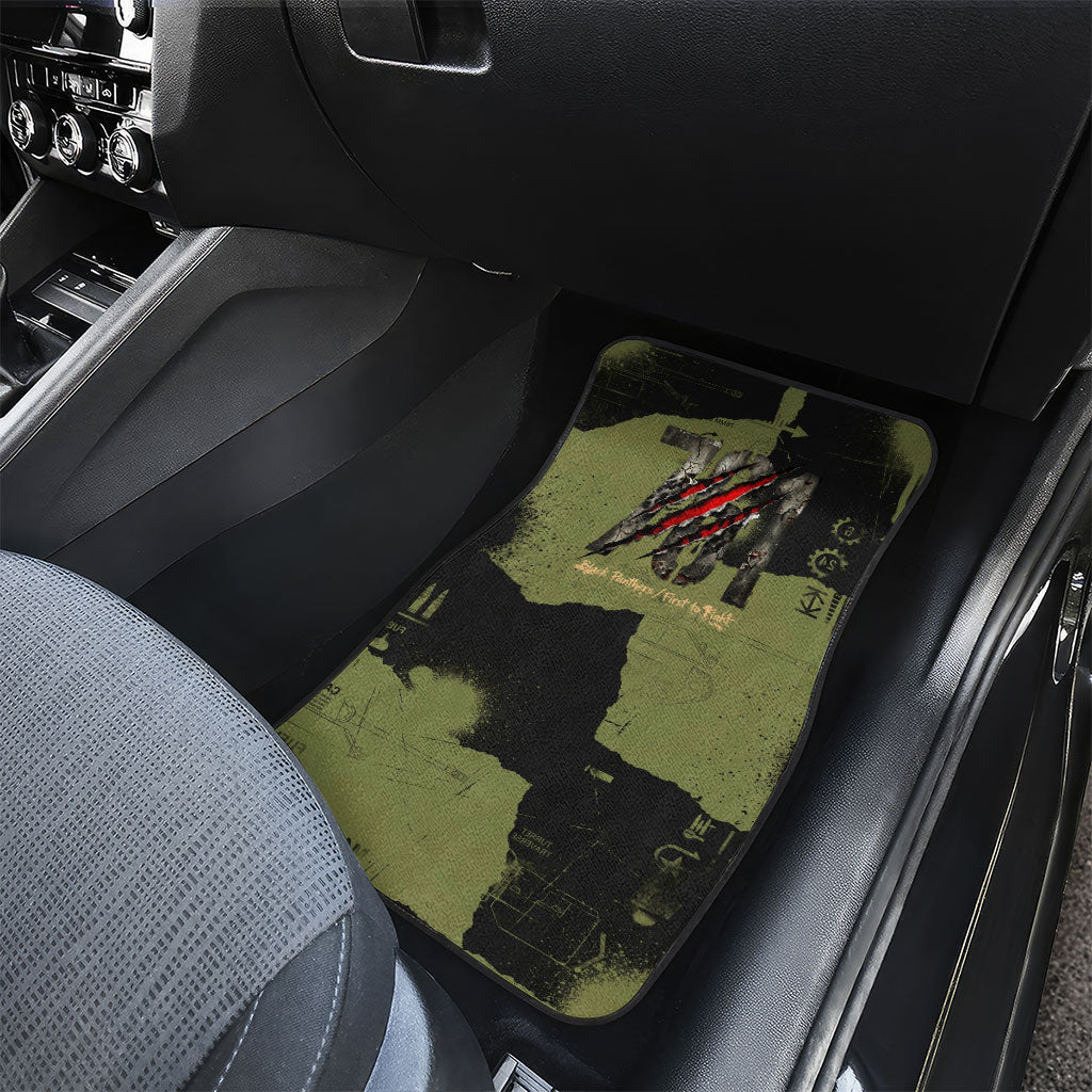 761st Tank Battalion Original Black Panthers Car Mats Come Out Fighting - Sherman Tank Military - Distressed Scratch