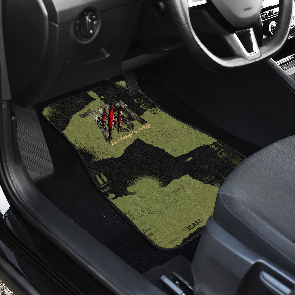 761st Tank Battalion Original Black Panthers Car Mats Come Out Fighting - Sherman Tank Military - Distressed Scratch
