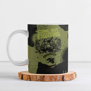 761st Tank Battalion Original Black Panthers Ceramic Mug Come Out Fighting - Sherman Tank Military - Distressed Scratch