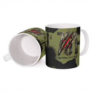 761st Tank Battalion Original Black Panthers Ceramic Mug Come Out Fighting - Sherman Tank Military - Distressed Scratch