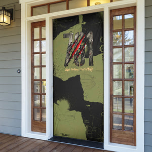 761st Tank Battalion Original Black Panthers Door Cover Come Out Fighting - Sherman Tank Military - Distressed Scratch