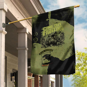 761st Tank Battalion Original Black Panthers Garden Flag Come Out Fighting - Sherman Tank Military - Distressed Scratch