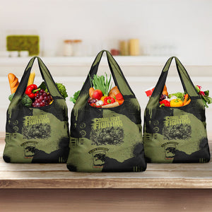 761st Tank Battalion Original Black Panthers Grocery Bag Come Out Fighting - Sherman Tank Military - Distressed Scratch