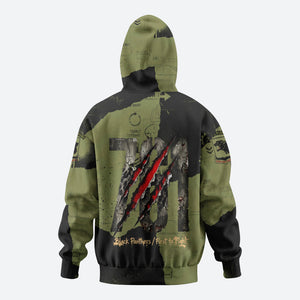 761st Tank Battalion Original Black Panthers Hoodie Come Out Fighting - Sherman Tank Military - Distressed Scratch