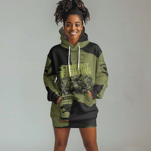 761st Tank Battalion Original Black Panthers Hoodie Dress Come Out Fighting - Sherman Tank Military - Distressed Scratch