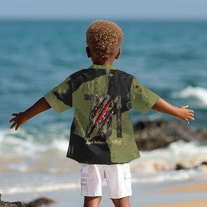 761st Tank Battalion Original Black Panthers Kid Hawaiian Shirt Come Out Fighting - Sherman Tank Military - Distressed Scratch