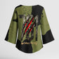 761st Tank Battalion Original Black Panthers Kimono Sleeve Blouse Come Out Fighting - Sherman Tank Military - Distressed Scratch