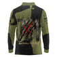 761st Tank Battalion Original Black Panthers Long Sleeve Polo Shirt Come Out Fighting - Sherman Tank Military - Distressed Scratch