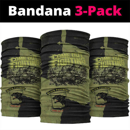 761st Tank Battalion Original Black Panthers Neck Gaiter Come Out Fighting - Sherman Tank Military - Distressed Scratch