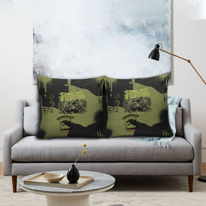 761st Tank Battalion Original Black Panthers Pillow Cover Come Out Fighting - Sherman Tank Military - Distressed Scratch