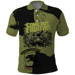761st Tank Battalion Original Black Panthers Polo Shirt Come Out Fighting - Sherman Tank Military - Distressed Scratch