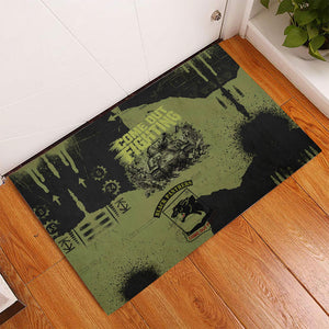 761st Tank Battalion Original Black Panthers Rubber Doormat Come Out Fighting - Sherman Tank Military - Distressed Scratch