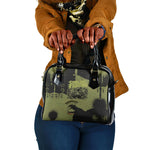 761st Tank Battalion Original Black Panthers Shoulder Handbag Come Out Fighting - Sherman Tank Military - Distressed Scratch