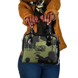 761st Tank Battalion Original Black Panthers Shoulder Handbag Come Out Fighting - Sherman Tank Military - Distressed Scratch