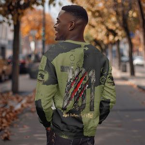 761st Tank Battalion Original Black Panthers Sweatshirt Come Out Fighting - Sherman Tank Military - Distressed Scratch