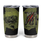 761st Tank Battalion Original Black Panthers Tumbler Cup Come Out Fighting - Sherman Tank Military - Distressed Scratch