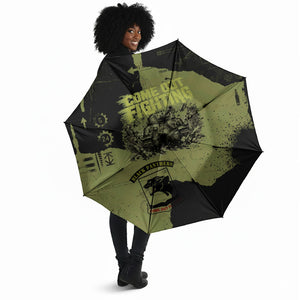761st Tank Battalion Original Black Panthers Umbrella Come Out Fighting - Sherman Tank Military - Distressed Scratch