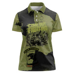 761st Tank Battalion Original Black Panthers Women Polo Shirt Come Out Fighting - Sherman Tank Military - Distressed Scratch