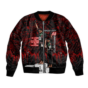 Mexico City 1968 Black Power Salute Bomber Jacket Unapologetic Civil Rights History Urban Graffiti Art