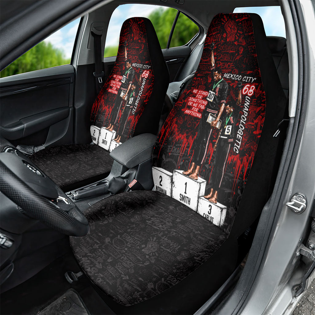 Mexico City 1968 Black Power Salute Car Seat Cover Unapologetic Civil Rights History Urban Graffiti Art