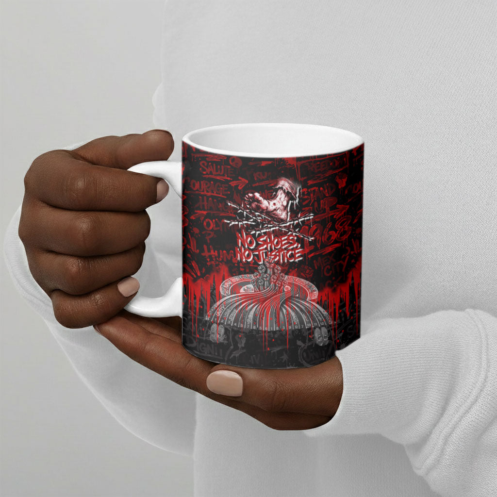 Mexico City 1968 Black Power Salute Ceramic Mug Unapologetic Civil Rights History Urban Graffiti Art
