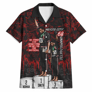 Mexico City 1968 Black Power Salute Hawaiian Shirt Unapologetic Civil Rights History Urban Graffiti Art