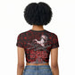 Mexico City 1968 Black Power Salute Raglan Cropped T shirt Unapologetic Civil Rights History Urban Graffiti Art