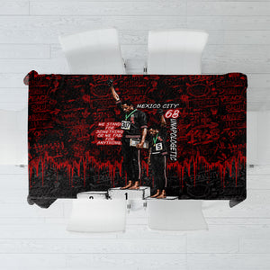 Mexico City 1968 Black Power Salute Tablecloth Unapologetic Civil Rights History Urban Graffiti Art