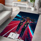 African American 1968 Black Power Salute Area Rug Retro Cyberpunk Sci-Fi Tech Civil Rights Art