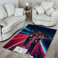 African American 1968 Black Power Salute Area Rug Retro Cyberpunk Sci-Fi Tech Civil Rights Art