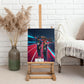 African American 1968 Black Power Salute Canvas Wall Art Retro Cyberpunk Sci-Fi Tech Civil Rights Art