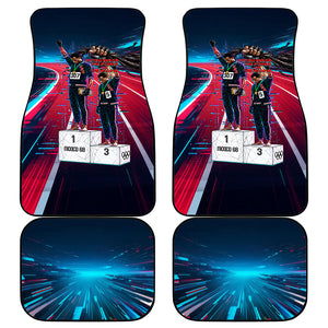 African American 1968 Black Power Salute Car Mats Retro Cyberpunk Sci-Fi Tech Civil Rights Art