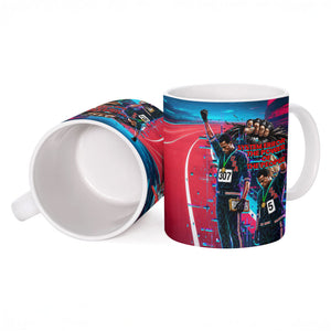 African American 1968 Black Power Salute Ceramic Mug Retro Cyberpunk Sci-Fi Tech Civil Rights Art