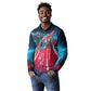 African American 1968 Black Power Salute Long Sleeve Polo Shirt Retro Cyberpunk Sci-Fi Tech Civil Rights Art