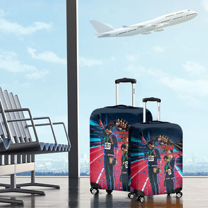 African American 1968 Black Power Salute Luggage Cover Retro Cyberpunk Sci-Fi Tech Civil Rights Art