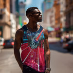African American 1968 Black Power Salute Men Tank Top Retro Cyberpunk Sci-Fi Tech Civil Rights Art