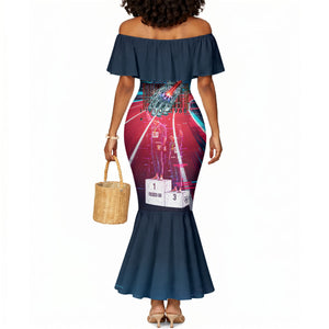 African American 1968 Black Power Salute Mermaid Dress Retro Cyberpunk Sci-Fi Tech Civil Rights Art
