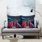 African American 1968 Black Power Salute Pillow Cover Retro Cyberpunk Sci-Fi Tech Civil Rights Art