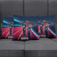 African American 1968 Black Power Salute Pillow Cover Retro Cyberpunk Sci-Fi Tech Civil Rights Art
