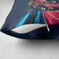 African American 1968 Black Power Salute Pillow Cover Retro Cyberpunk Sci-Fi Tech Civil Rights Art