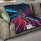 African American 1968 Black Power Salute Quilt Retro Cyberpunk Sci-Fi Tech Civil Rights Art