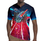 African American 1968 Black Power Salute Rugby Jersey Retro Cyberpunk Sci-Fi Tech Civil Rights Art