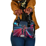African American 1968 Black Power Salute Shoulder Handbag Retro Cyberpunk Sci-Fi Tech Civil Rights Art