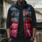 African American 1968 Black Power Salute Sleeveless Puffer Jacket Retro Cyberpunk Sci-Fi Tech Civil Rights Art